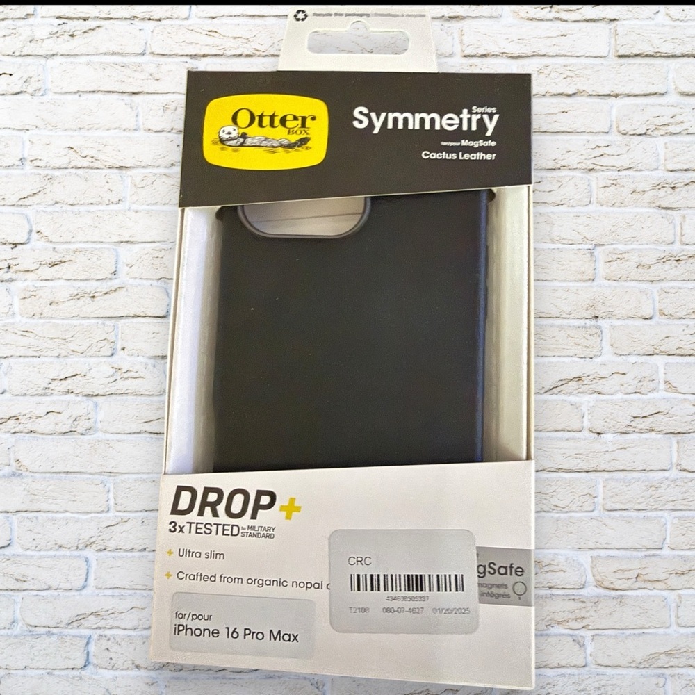 Otterbox iPhone 16 Pro Max Symmetry For MagSafe Cactus Leather - Black